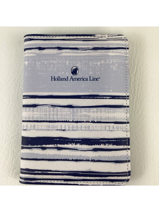 Accessories - Holland America Cruise Lines Passport Holder Blue And White Logo Travel Wallet